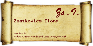 Zsatkovics Ilona névjegykártya
