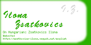 ilona zsatkovics business card